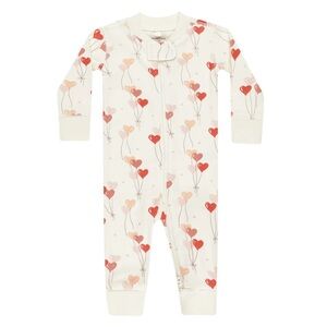 Quincy Mae Cotton Sleeper PJ in Heart Balloons 12-18m